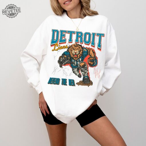 Detroit Football Sweatshirt Lions Football Crewneck Bootleg Detroit Football Shirt Detroit Sports Sweatshirt Detroit Football Shirt Unique
