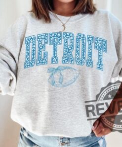 Detroit Lions Coquette Leopard Hoodie Tshirt Sweatshirt Tee Gift For Fan Mens Womens Game Day Sweater Pullover Unique