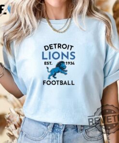 Detroit Lions Crewneck Sweatshirt T Shirt Hoodie Lion Mascot Sweater