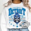 Detroit Lions Crewneck Tshirt Sweatshirt Tee Gift For Fan Mens Womens Detroit Football Mascot Lion Tee Game Day Birthday Valentine Unique