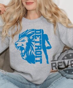 Detroit Lions Football Sweatshirt Hoodie Tshirt Tee Gift For Fan Cool Lions Gear Game Day Crewneck Pullover Hoodies Unique