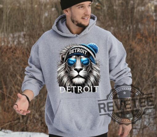 Detroit Lions Hoodie Tshirt Sweatshirt Detroit Fun Gifts For Fan Game Day Pullover Hoodies Sweater Crewneck Unique
