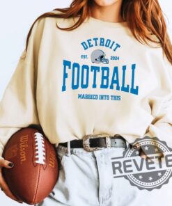Detroit Lions Married Into This Shirt Hoodie Sweatshirt Tee Gifts For Fan Mens Womens Vintage Lions Wife Lions Fans Wedding Gift Unique