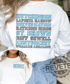 Detroit Lions Sam Laporta Penei Sewell Frank Ragnow Aidan Hutchinson Sweatshirt Tee Gift For Fan Mens Womens Crewneck Pullover Unique