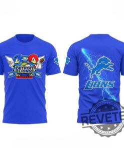 Detroit Lions Sonic And Knuckles 3D All Over Printed T Shirt Hoodie Sweatshirt Tee Gift For Men Women Unique