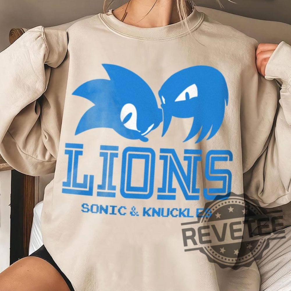 Detroit Lions Sonic And Knuckles Cool Team Retro Crewneck Sweater T Shirt Sweatshirt Hoodie Vintage Gift For Fan Men Women Tee Gifts Unique Detroit Lions Sonic And Knuckles Cool Team Retro Crewneck Sweater T Shirt Sweatshirt Hoodie Vintage Gift For Fan Men Women Tee Gifts Unique