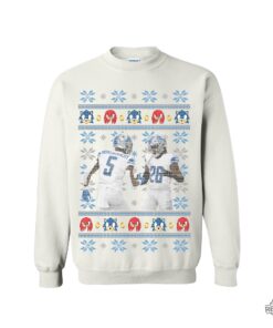 Detroit Lions Sonic And Knuckles Shirt Sweatshirt Hoodie Gift For Fan Gift For Detroit Lions Fan Unique Christmas Gifts