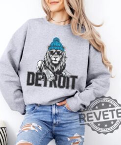 Detroit Lions Sweatshirt Hoodie T Shirt Lion Mascot Gifts For Fan Sweater Sunday Tailgate Game Day Men Women Tee Shirts Birthday Unique