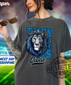 Detroit Lions They Not Like Us Shirt Hoodie Sweatshirt Vintage Gifts For Fan Game Day Amonra St Brown Brian Branch Merch Go Lions Tee Unique