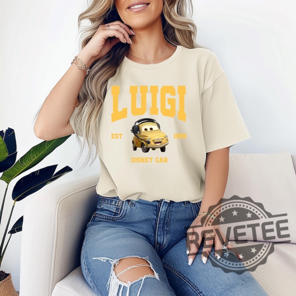 Disney Car Luigi Character T Shirt Hoodie Sweatshirt Lightning Mcqueen And Luigi Disneyland Trip Disney Pixar Crewneck Pullover Unique Disney Car Luigi Character T Shirt Hoodie Sweatshirt Lightning Mcqueen And Luigi Disneyland Trip Disney Pixar Crewneck Pullover Unique