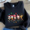 Disney Friends Christmas Sweatshirt Mickey Minnie Mouse Christmas Light Sweatshirt Donald Duck Christmas Hoodie Unique