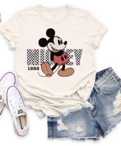 Disney Mickey Checkered Shirt Vintage Mickey Shirt Disney Mouse Shirt Disney Family Trip Shirt Disney Vacation Shirt Unique