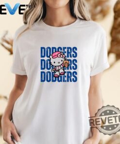 Dodgers Baseball Hello Kitty T Shirt Hoodie Sweater Crewneck Unique