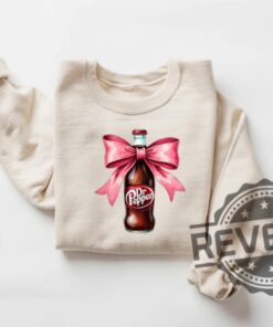 Dr Pepper Pink Bow Coquette Sweatshirt Hoodie T Shirt Cute Pink Soda Drink Shirts Drpepper Tshirt Tee Gifts For Dr Peppers Lover Gifts Unique