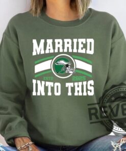 Eagles Married Into This Sweatshirt Hoodie Tshirt Tee Gift For Him Her On Sundays We Prey Hoodies Philadelphia Eagles Vintage Crewneck