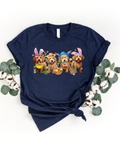 Easter Golden Doodle Bunnies Shirt Happy Easter Day Shirt Doodle Dog Shirt Dog Easter Eggs Shirt Dog Lover Easter Shirt Unique