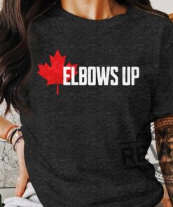 Elbows Up Canada T Shirt Hoodie Sweatshirt True North Strong Free Canadian Hockey Culture Proud Canadian Apparel