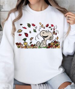 Fall Snoopy Sweatshirt Unique Cute Dog Sweatshirt Halloween Sweatshirt Woodstock Halloween Dog Pumpkins Shirt Halloween Apparel