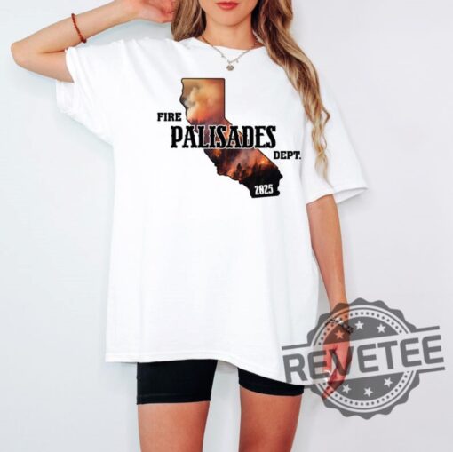 Fire Palisades Dept Tshirt Hoodie Sweatshirt Support La Wildfire Relief Los Angeles Fire Department La Fire Awareness Tee Gift Unique