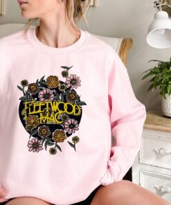 Fleetwood Mac Sweatshirt Fleetwood Mac Shirt Stevie Nicks Tee Flower Sweatshirt Cool Women Band Tee Distressed Floral Rock And Roll Shirt Unique