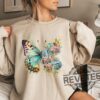 Floral Butterfly Sweatshirt T Shirt Hoodie Hippie Sweater Lover Gift Boho Antisocial Women