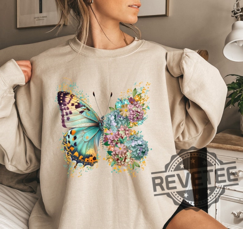 Floral Butterfly Sweatshirt T Shirt Hoodie Hippie Sweater Lover Gift Boho Antisocial Women Floral Butterfly Sweatshirt T Shirt Hoodie Hippie Sweater Lover Gift Boho Antisocial Women