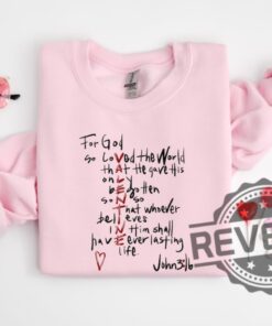 For God So Loved The World Sweatshirt Hoodie Tshirt Tee Gift For Fan Mens Womens Jesus Is My Valentine Shirts Religious Valentines Day Tee