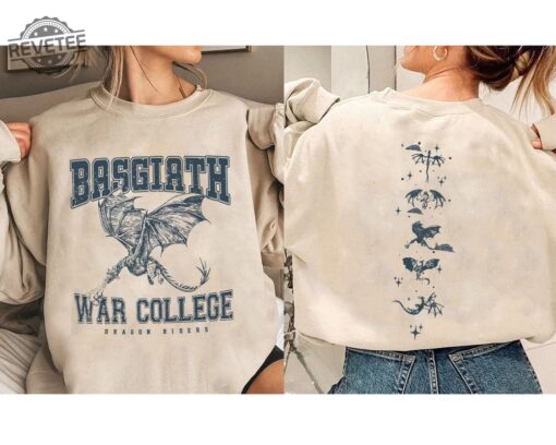 Fourth Wing Double Sided Sweatshirt Basgiath War College Shirt Basgiath War College Gift Fourth Wing Shirt Bookish Dragon Rider Shirt Unique