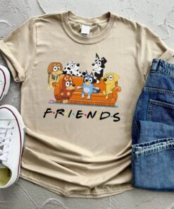 Friends Bluey T Shirt Bluey Cartoon Tee Friends Of Bluey Shirt Animation Fans Top Friends Bluey T Shirt Unique
