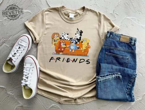 Friends Bluey T Shirt Bluey Cartoon Tee Friends Of Bluey Shirt Animation Fans Top Friends Bluey T Shirt Unique