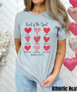 Fruit Of The Spirit Bible Verse Shirt Christian Valentine Gift Religious Tee Shirt Christian Apparel Faith Apparel Valentine Heart Shirt Unique