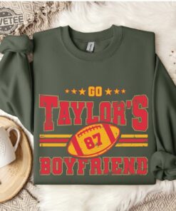 Go Taylors Boyfriend Sweatshirt Football Fans Hoodie Funny Football Sweatshirt Unique taylor swift football shirt