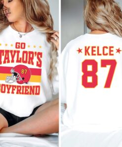 Go Taylors Boyfriend Sweatshirt Swift Kelce Crewneck Vintage Swift Sweatshirt Football Swiftie Swift Chiefs Sweat Shirt Unique taylor swift football shirt