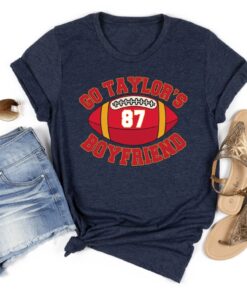Go Taylors Boyfriend Sweatshirt Travis Kelce Sweatshirt Game Day Sweater Funny Football Sweatshirt Football Fan Gift Shirt Unique taylor swift football shirt
