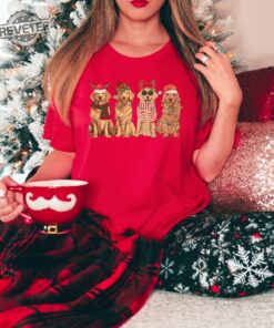 Golden Retriever Christmas Sweatshirt Dog Christmas Shirt Golden Mom Tshirt Gift For Dog Lover Holiday Sweater New Year Shirt Xmas Tee Unique