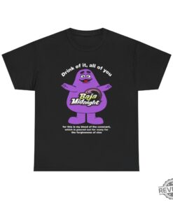 Grimace Baja Midnight T Shirt Hoodie Sweatshirt Tee Gift For Men And Women Perfect Apparel For All Occasions