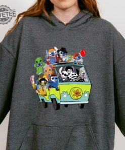 Halloween Stitch Sweatshirt Horror Movie Characters Stitch Hoodie Stitch Get In Loser Sweatshirt Halloween Party Sweatshirt Unique