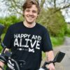 Happy And Alive Limited Edition Motorcycle Adventure T Shirt Unique