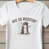 He Is Rizzin Funny Easter Shirt Of Jesus Taking A Tomb Selfie Retro Christian Faith Religious Graphic Tee He Is Rizzen Shirt He Is Rizzen Sweatshirt