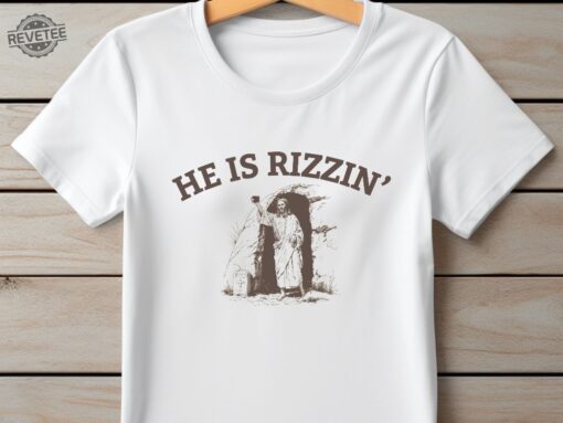 He Is Rizzin Funny Easter Shirt Of Jesus Taking A Tomb Selfie Retro Christian Faith Religious Graphic Tee He Is Rizzen Shirt He Is Rizzen Sweatshirt