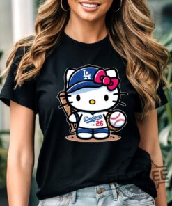 Hello Kitty Dodgers T Shirt Hoodie Sweatshirt Tee Gift For Men Women Los Angeles Dodgers Fan Crewneck Unique