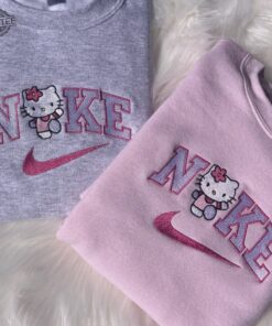 Hello Kitty Embroidered Sweater Spring Embroidered Sweater Gift Unique Hello Kitty Embroidered Sweatshirt