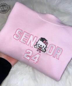 Hello Kitty Senior Embroidered Shirt Hello Kitty Senior Embroidered Sweatshirt Hello Kitty Senior Embroidered Hoodie Unique