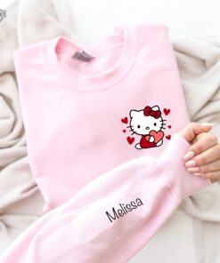 Hello Kitty Sweatshirt Hello Kitty Heart Hoodie Hello Kitty Heart Sweatshirt Hello Kitty Heart Shirt Hello Kitty Sweater Unique