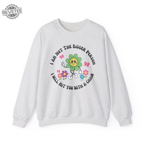 I Am Not The Bigger Person I Will Hit You With My Chair Sweatshirt Cute Sweatshirt Womens Sweatshirt Funny Sweater Unique