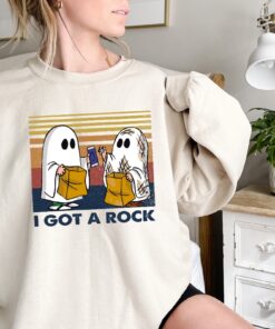 I Got A Rock Sweatshirt Funny Ghost Sweatshirt Spooky Season Shirt Funny Fall Shirt Ghost Sweatshirt Halloween Sweatshirt Unique