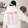 I Love You In Different Style Shirt Hoodie I Love You Lyrics Taylor Swift Sweatshirt