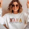 I Wear My Heart On My Sleeve Nana Sweatshirt Custom Nana Sweatshirt With Kids Name On Sleeve Nana Gift Hoodie Kids Name On Sleeve Sweater Hoodie Sweatshirt Unique