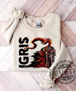 Igris The Bloodred Shirt Hoodie Sweatshirt Solo Leveling Anime Graphic Tees Gift For Him