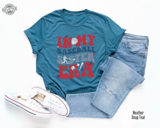 In My Baseball Sister Era T Shirt Sister Era Baseball Tee Family Baseball Players Matching Shirt Supportive Sibling Tee Unique